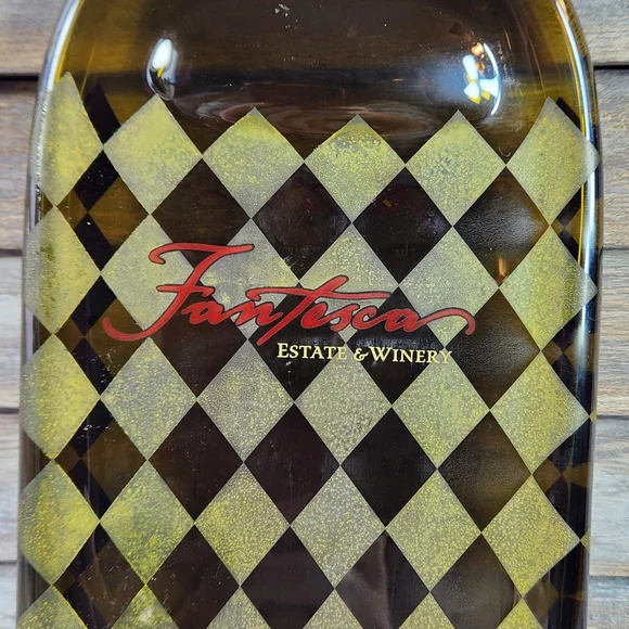 Fantesca Melted Flattened Wine Bottle Charcuterie Board Snack Cheese Tray - Picture 3 of 11